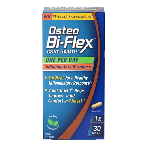 [BRSW2BQKBAIQAAIY] Osteo Bi-Flex One Per Day Inflammatory Response CurQfen Plant-Based Supplement, Improve Joint Function, Strength, Flexibility, Mobility 30 Capsules