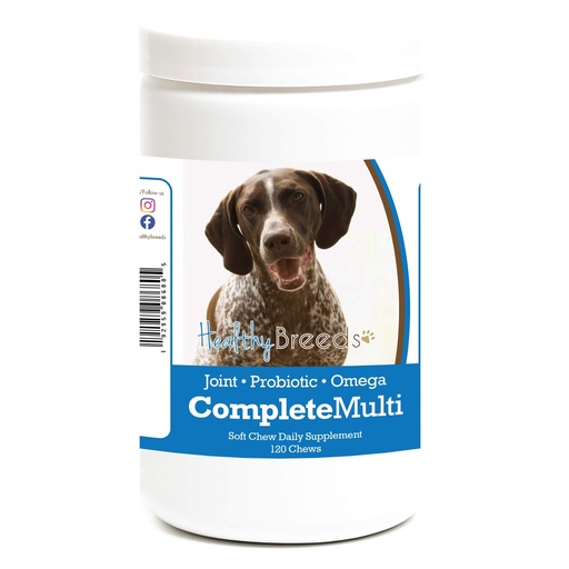 [BRSWYGQ7DIOREADL] Healthy Breeds German Shorthaired Pointer All in One Multivitamin Soft Chew 120 Count