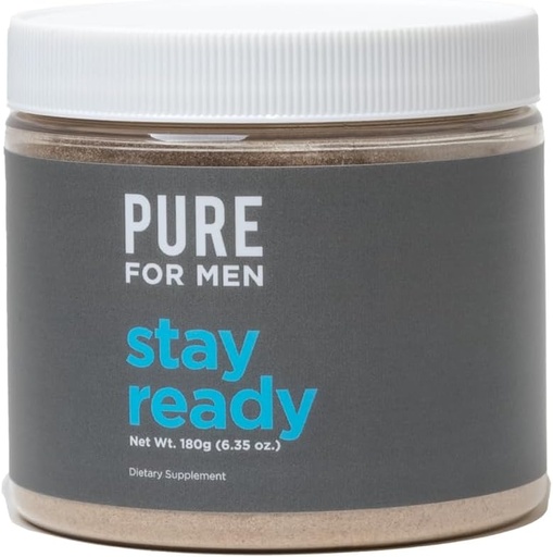 [BRSWGEA3ABYGGEQ6] Pure for Men Original Cleanliness Stay Ready Fiber Supplement Powder | Laguntzen digestio erregularra sustatzen | Psyllium Husk, Aloe Vera, Chia Seeds, Flaxseeds | Proprietary Formula | 180 gm Vegan Blend
