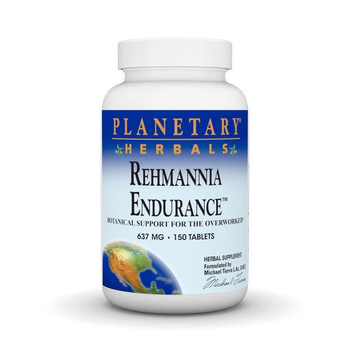 [BRSWIZYZOMDR6HD6] Planetary Herbals Rehmannia Endurance, Botanical Support for the Overworked*, 637mg - 150 Tablets