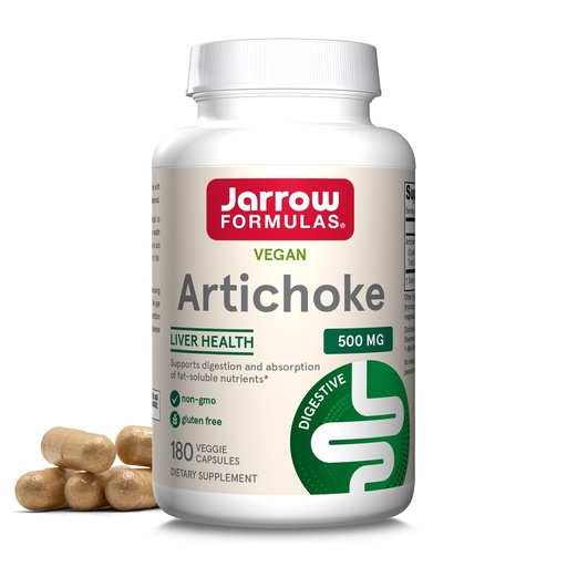 [BRSWIY32BQOB4YLY] Jarrow Formulas Artichoke 500 mg - Standardized Artichoke Extract - 180 Servings (Veggie Caps) Support Liver Health & Digestion - Dietary Supplement - Non-GMO - Gluten Free - Vegan