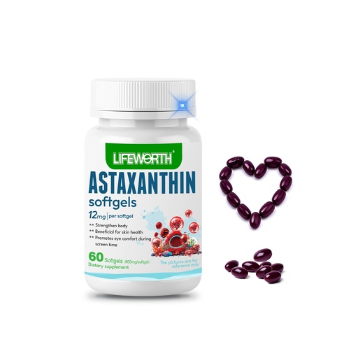 [BRSREAYDA4HB4E3X] Astaxanthin Supplements, Anti-Aging, Antienvejecimiento, Reduce Wrinkles, Arrugas, Glowing Skin & Skin Health, Natural Antioxidant