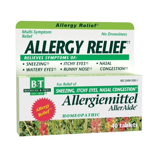 [BRSWIYTQAYOWAA3U] Nature's Way Allergiemittel AllerAide, Allergy Relief Tablets, 40 ct | Non-Drowsy Homeopathic Multi-Symptom Relief for Sneezing, Itchy and Watery Eyes, Runny Nose and Congestion