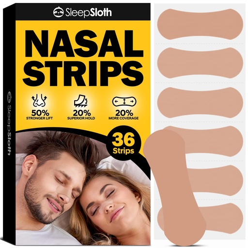 [BRSRACARA4CGE2DD] Nasal Strips for Snoring (36 Count), Extra Strength Nose Strips for Breathing, Anti Snoring Nasal Strips for Sleeping, Congestion Relief for Colds & Allergies, Sensitive Skin, Beige