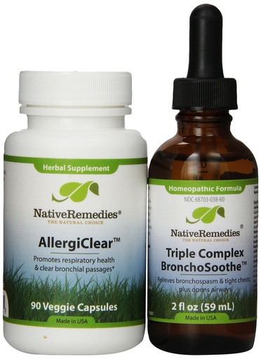[BRSWIYQ5BYNROHQZ] Native Remedies AllergiClear and BronchoSoothe 2 fl oz