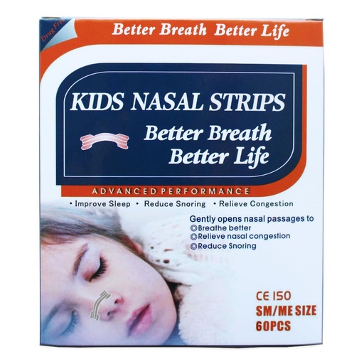 [BRSRABA2AADRA3DF] JERN 60 Count Natural Kids Nasal Strips - Better Breath Drug-Free Relief for Congestion, Allergies, Colds, Flu, Sinus, Snoring, Deviated Septum - Athletic Performance Nose Strips - Ages 5+