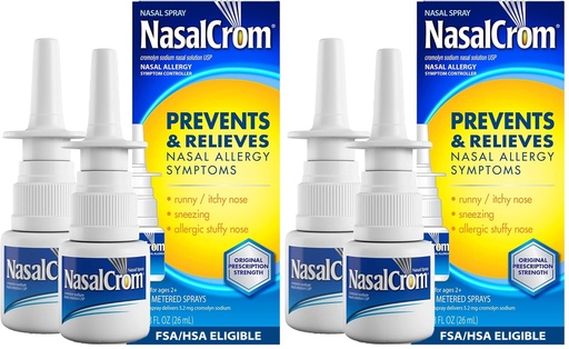 [BRSRGGQKPN5QMCLX] NasalCrom Nasal Spray Allergy Symptom Controller | 200 Sprays | .88 FL OZ,(Pack of 4)