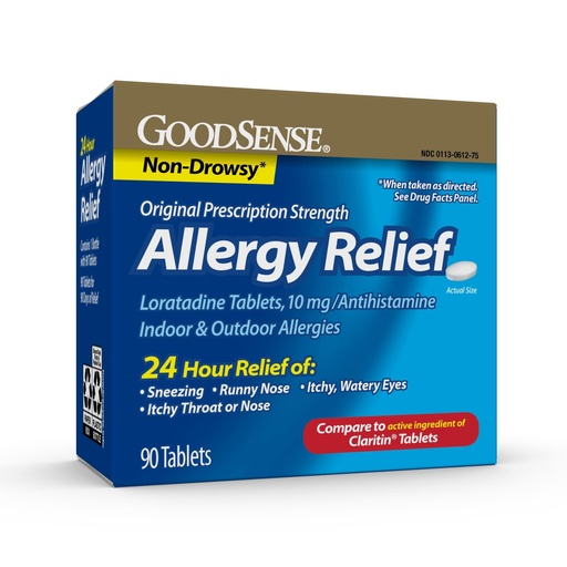 [BRSW2FL2AAPQEETZ] GoodSense Allergy Relief Loratadine Tablets 10 mg, Antihistamine, Allergy Medicine for 24 Hour Allergy Relief