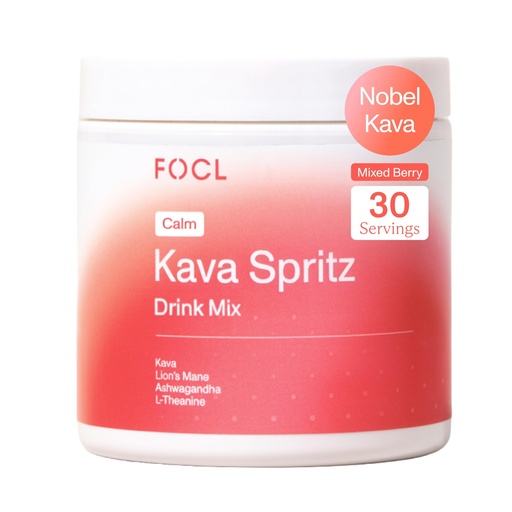 [BRSREFT4A4OQIADA] FOCL Instant Kava Drink Mix - Refreshing Non-Alcoholic Calming Powdered Drink with Kava Extract, Lion’s Mane, Ashwagandha, L-Theanine - Sugar Free, Non-GMO - Mixed Berry Flavor -30 Servings