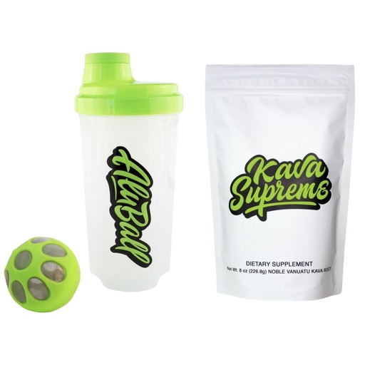 [BRSROAIPBEAWM3L7] AluBall Kava Maker and 8oz Kava Supreme Value Pack