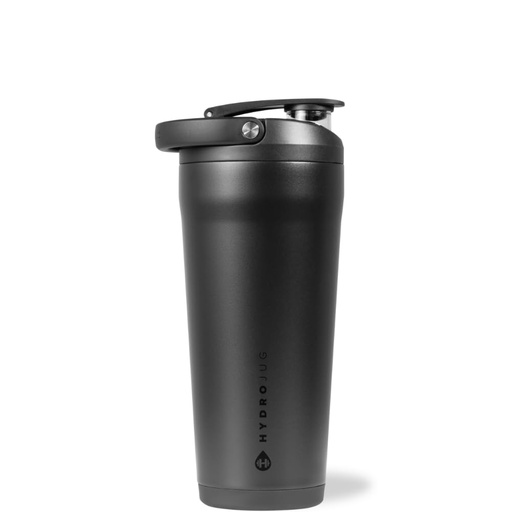 [BRSREZDRCEMROCAY] HydroJug 24 oz New Stainless Steel Shaker – Insulated, Leakproof, BPA-Free with Silent Mixing Grate – No Clumps, No Noise – Premium Shaker for Fitness, Sports & Everyday Use, Black