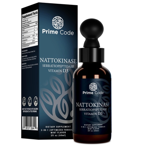 [BRSRAHT7AAPWMCQ2] Prime Code nattokinase Supplement | serratiopeptidase and nattokinase Supplements | Nattokinase Liquid Drops| natto Liquid | Serratiopeptidase | High Absorption | Non-GMO | Gluten-Free