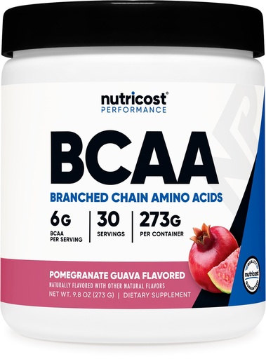 [BRSRABD7AUBA2DL4] Nutricost BCAA Powder 2:1:1 (Pomegranate Guava, 30 Servings) - Branched Chain Amino Acids
