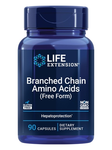 [BRSWIYT3ABYAMD3I] Life Extension Branched Chain Amino Acids (BCAAs), leucine, isoleucine, valine, Promotes Muscle Recovery After Exercise, Gluten-Free, Non-GMO, 90 Capsules