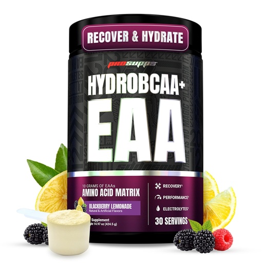 [BRSWGZIPC4DQGFI2] ProSupps HydroBCAA Essential Amino Acids Powder, BlackBerry Lemonade - Workout Supplement with BCAA, EAAs & Electrolytes for Hydration & Recovery - Stimulant-Free, Soy & Gluten-Free - 30 Servings