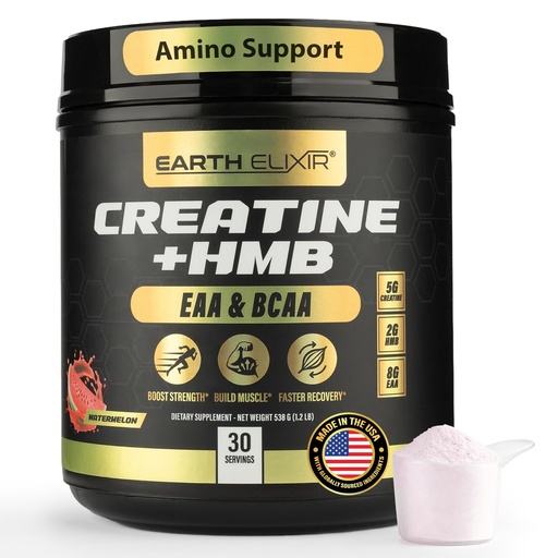 [BRSREZIDC4CQMGY2] Creatine HMB Supplements for Men and Women w/Essential Amino Acids | EAA & BCAA Powder Mix | Creatine Monohydrate Powder and HMB | EAAS & BCAAS | Made in USA & 3rd Party Tested