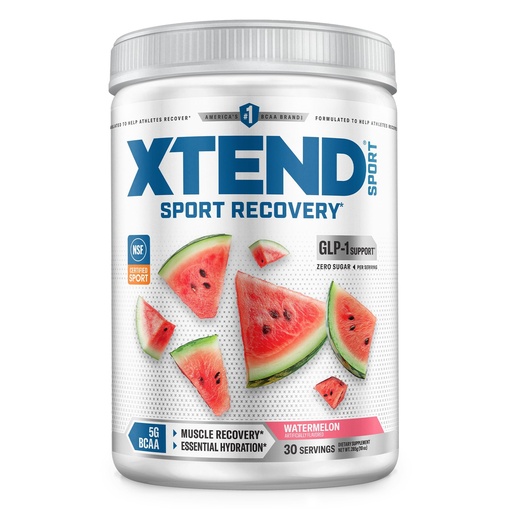 [BRSRGFIFOUHRA3A2] Xtend Sport BCAA Powder Watermelon - Electrolyte Powder for Recovery & Hydration with Amino Acids - 30 Servings