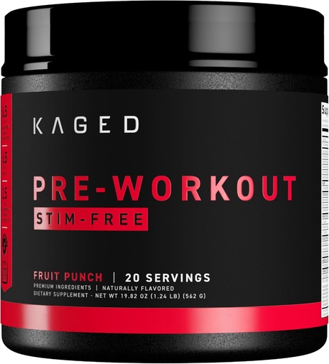 [BRSWYZL4BEPQGFY6] Kaged Stimulant Free Pre workout Powder Fruit Punch pre-Kaged suunniteltu Creatiini, Beta Alanine Ei Jitters 20 Tarjoilut