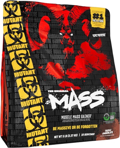 [BRSWG2QHAQNWY3DZ] Masa Mutant ← Ganador de Masa de Peso Protein Powder - Calorie Protein Powder alto para ganar Masa - Triple Chocolate - 5 libras