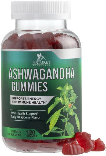 [BRSREAYPAQNR6HQ7] Ashwagandha Gummies - Advanced Ashwagandha Gummy Formula for Daily Use - Natural Antioxidant Support & Brain Health Support - Natural Calm, Relaxation, & Immune Support - Berry Flavor - 120 Gummies