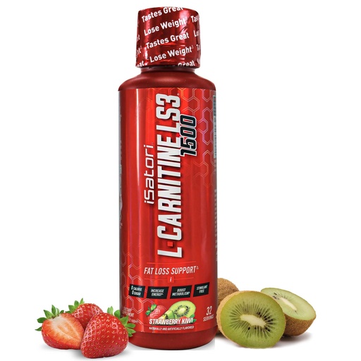 [BRSROAYZCIPGOHTB] iSatori L-Carnitine LS3 1500, Liquid L-Carnitine with Acetyl L-Carnitine, L-Carnitine L-Tartrate, Stimulant Free Pre Workout, Low Calorie, Sugar, Gluten, Keto-Friendly, Strawberry Kiwi (32 Servings)