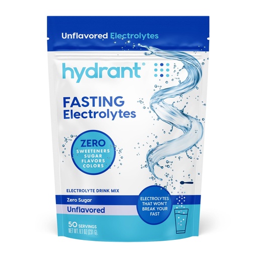 [BRSRAGL7OB6BGDIY] Hydrant - Bulk Fasting Electrolyte Hydration Powder, 50 Servings Sugar-Free Fasting Supplement Powder - Zero Sugar Flavorless Drink Mix for Fasting