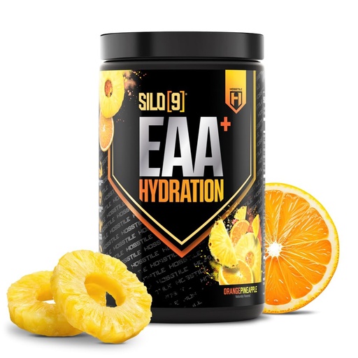 [BRSROGLQBABRUE3L] HOSSTILE SILO[9] EAA + Hydration Powder – Essential Amino Acids with Electrolytes, EAA BCAA Intra Workout Powder & Post Workout Recovery, Orange Pineapple, 30 Servings