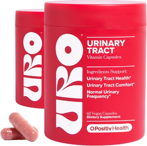 [BRSRAZYOAR5BQYLL] O Positiv URO Urinaire Tract Health Supplement voor vrouwen, 60 Tellen (pakket van 2) - Urinaire ondersteuning Vitaminen met Pacran Complete Cranberry Extract, D-Mannose, & Vitamine C - Vegan & Glutenvrije