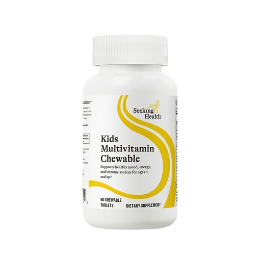 [BRSROBQHCEJQO3LF] Seeking Health Kids Multivitamin Chewable, Formulated for Children’s Health, with L-5-MTHF L-Methylfolate, B12, Riboflavin, Vitamin A, Vegetarian (60 Chewable Tablets)*