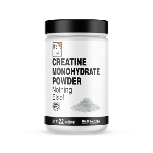 [BRSROGLQAADQIYDD] It's Just! - Creatine Monohydrate Powder, Pure Creatine Powder, Made in USA, 3rd Party Lab Tested, 5g Per Serving, Scoop Included, No Fillers, No Added Flavor (Unflavored, 1000g / 200 Servings)