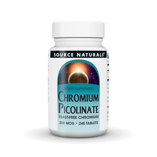 [BRSWIYQOAUNAOH36] Source Naturals Chromium Picolinate 200 Mcg Tablet, 240 Count