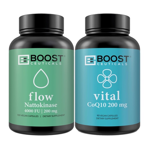 [BRSWYEINBMMGAELB] BoostCeuticals Popular Together Nattokinase 100 200 mg 4000FU and CoQ10 200 mg High Absorption with Bioperine 90 Bundle - No Additives – Vegan - Non GMO - Gluten Free Pure Supplement (2 Bottles)