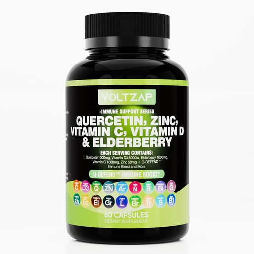 [BRSRAYA3B4BRSFLL] Quercetin Zinc Vitamin D Supplement Quercetin 1000mg Zinc 50mg Vitamin C 1000mg Vitamin D 5000 IU Bromelain Elderberry Sea Moss for Adults