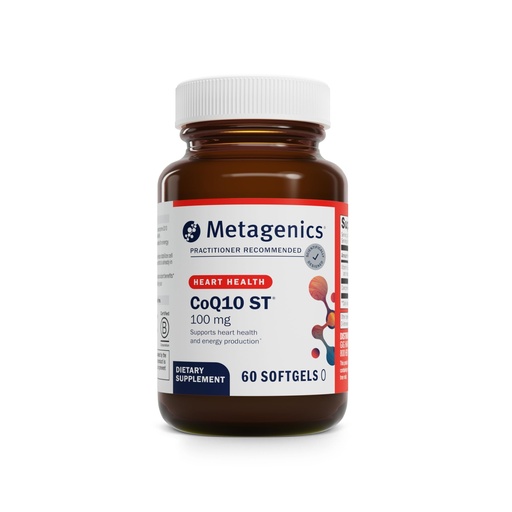 [BRSWIZQOBIBQYDDY] Metagenics CoQ10 ST-100-100 mg Ubiquinone with Vitamin E for Heart, Energy & Antioxidant Support* - Non-GMO, Gluten-Free, Soy-Free - GMP Certified Facility - 60 Softgels