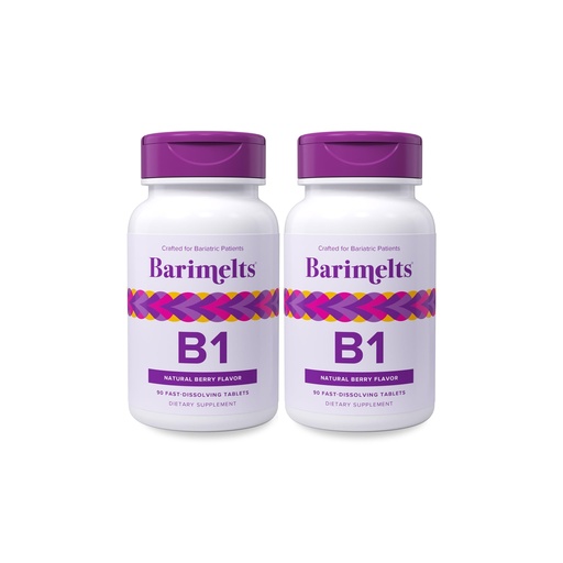 [BRSRGAYNBAIWYDTX] BariMelts Vitamin B1, 180 Fast-Dissolving Tablets (6-Month Supply), Sugar-Free Bariatric Vitamins for Women, Natural Berry Flavor​