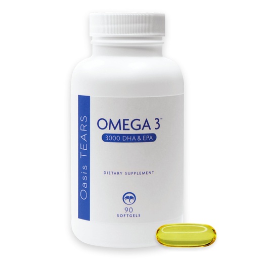 [BRSWYZQNAEFQI3YZ] Oasis TEARS ON3000 Omega™ 3 Fish Oil 3000mg DHA & EPA Dietary Supplement | 90 Softgels | Non-GMO, Gluten-Free, Dairy-Free