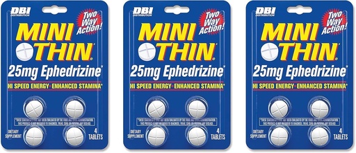 [BRSWYY36OR5B62TB] Mini tunn DBI Distribution Tvåvägsåtgärd 25mg Ephedrizine - 4 Greve Blister - 3 Pack