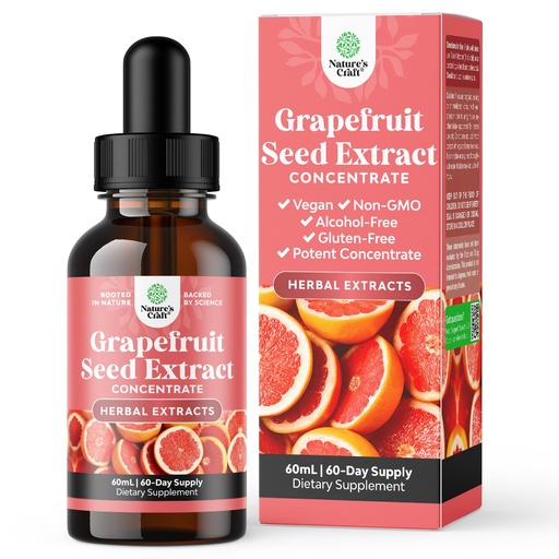 [BRSRAYYKC4IBU3DH] Natures Craft GSE Grapefruit Seed Extract Liquid - One Drop Daily - Super Concentrated Grape Seed Extract Liquid Drops Rich in Bioflavonoids & Polyphenols for Gut Health & Immune Support - 2 Fl Oz