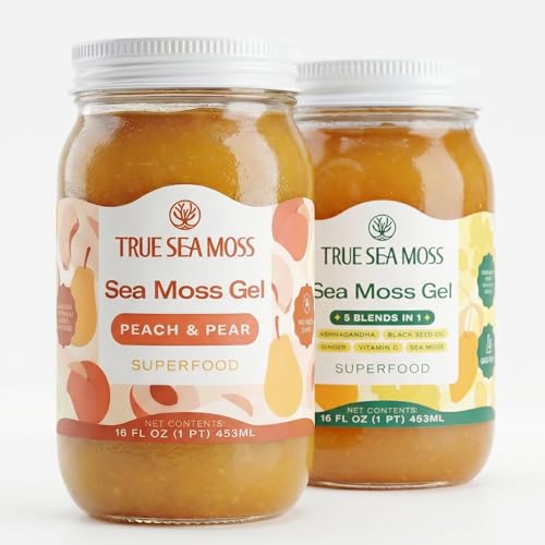 [BRSRGCY2BF5GO3T5] TrueSeaMoss Bundle – Peach/Pear & Ashwagandha – Sea Moss Gel