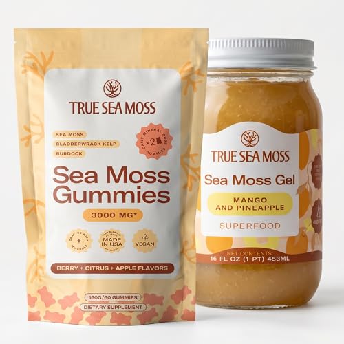 [BRSRGCY5AQFRAF3U] TrueSeaMoss Bundle – 3-in-1 Gummies & Mango/Pineapple Sea Moss Gel