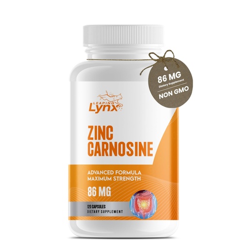 [BRSRECANCAPWC3DB] Zinc Carnosine 86 mg – Clinically Studied Zinc + L-Carnosine Complex for Gut Lining & Stomach Support | 120 Capsules (60-Day Supply) | Digestive Comfort, Mucosal Repair & Balance | Non-GMO