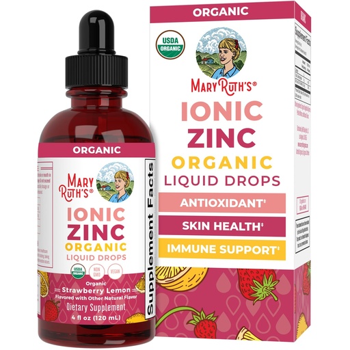 [BRSW2H3YDJ7GMYDJ] MaryRuth's Organic Liquid Zinc Supplement for Kids & Adults | Immune Support | Skin Health | Antioxidant | Cellular Metabolism | Zinc Sulfate | Vegan | Non-GMO | Sugar Free | Gluten Free | 4 oz
