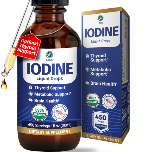 [BRSRGFAPAEFGCCL4] 1 Body Thyroid Support Supplement (Iodine Drops 1 Pack)