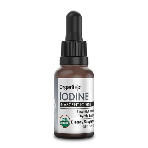 [BRSREGD5OFYBY3QY] Organixx Iodine Supplement, Organic Nascent Liquid Drops, Pure Iodine Concentrate for Men and Women, Gluten Free, Vegan, Non GMO, American Made, 15 ML, 60 Servings