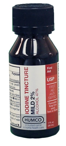 [BRSWGZL2B4IBAAA7] 121391001 Iodine Tincture, Mild 2%, USP, 1oz