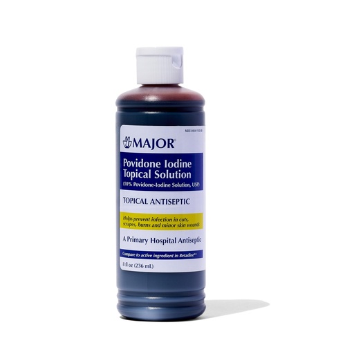 [BRSWGYATAENGE2AU] Major Pharmaceuticals 254839 Povidone Iodine Topical Solution, 236 mL Volume, Red-Brown