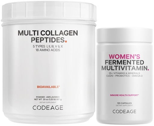 [BRSWYAARBF7Q4CT5] Codeage - Multi Collagen Protein + Women’s Daily Multivitamin Bundle