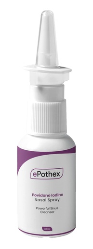 [BRSW2AYTDMJWMGQZ] EPOTHEX Povidone Iodine Nasal Spray (0.6%) - Powerful Nasal Cleanser & Sinus Protection - Reduce Exposure to Airborne Contaminants - Travel Friendly - 30ml