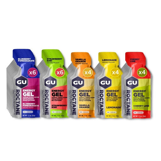 [BRSWIEIYOQMBAELI] GU Energy Roctane Ultra Endurance Energy Gel, Vegan, Gluten-Free, Kosher, and Dairy-Free On-The-Go Sports Nutrition for Running, Biking, Hiking or Skiing, Assorted Flavors,24-Count