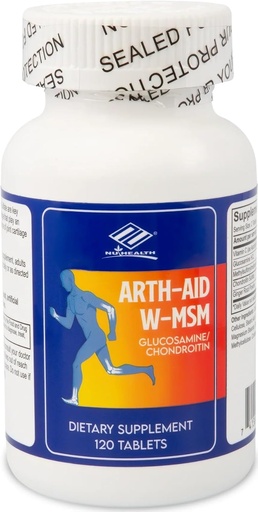 [BRSWIY37PNYWIFQV] Arth-Aid W-MSM new Glucosamine Chondroitin 120 Counts